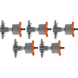 GARDENA Regulierbarer Reihentropfer, druckausgleichend grau/orange, 5 Stück