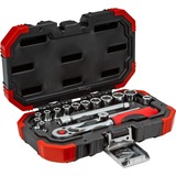 GEDORE Red Steckschlüssel-Satz 1/4", 16-teilig rot, mit Umschalt-Knarre, SW 4mm - 13mm
