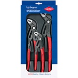 Knipex Cobra-Paket 00 20 09 V02, Zangen-Set schwarz, gezahnte Griffflächen, integrierter Klemmschutz