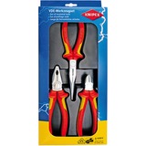 Knipex Elektro-Paket 00 20 12 , Zangen-Set gezahnte Griffflächen, Schneiden mit Facetten