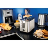 Krups Toaster Control Line KH442D silber/schwarz, 700 Watt, für 2 Scheiben Toast