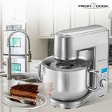 ProfiCook Knetmaschine PC-KM 1096, Küchenmaschine edelstahl, 1.500 Watt