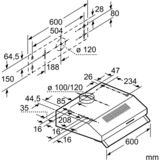 Siemens LU63LCC50 iQ100, Dunstabzugshaube edelstahl