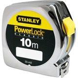 Stanley Bandmaß Powerlock, 10 Meter silber/gelb, 25mm, Kunststoffgehäuse