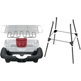 Tefal EasyGrill Red BG90F5, Elektrogrill schwarz/rot, 2.300 Watt, mit Standbeinen