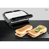 Tefal OptiGrill Elite GC750D, Kontaktgrill silber/schwarz, 2.000 Watt