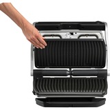 Tefal OptiGrill XL GC724D, Kontaktgrill edelstahl (gebürstet)/schwarz, 2.000 Watt