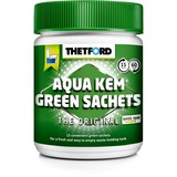 Thetford Aqua Kem Green Sachets, in wiederverschließbarer Dose, Sanitärzusatz grün, 15 Stück