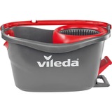 Vileda Turbo EasyWring & Clean Wischmop Komplettset, Bodenwischer schwarz/rot, inkl. Classic Ersatzkopf