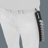 Wera Zyklop Bitnuss-Satz Belt B3 Sechsrund HF, 3/8", 9-teilig, Steckschlüssel schwarz/silber, mit Haltefunktion