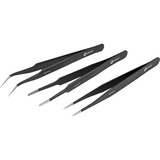 iFixit Precision Tweezer Set PRO, Pinzetten, Montagewerkzeug schwarz, 3-teilig, ESD Safe