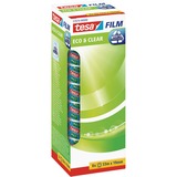 tesa tesafilm eco & clear, 8 Rollen, 19mm, Office Box, Klebeband transparent, 33 Meter pro Rolle