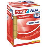 tesa tesafilm transparent, 6 Rollen, 25mm, Office Box, Klebeband transparent, 66 Meter