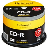 Intenso CD-R 700 MB, CD-Rohlinge 52fach, 50 Stück