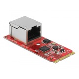 DeLOCK M.2 Konverter Key B+M zu 1 x RJ45 Gigabit LAN Port horizontal