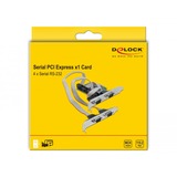 DeLOCK PCI Express Karte zu 4 x Seriell RS-232, Schnittstellenkarte 