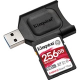 Kingston Canvas React Plus 256 GB SDXC, Speicherkarte schwarz, UHS-II U3, Class 10, V90