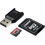 Kingston Canvas React Plus 64 GB microSDXC, Speicherkarte schwarz, UHS-II U3, Class 10, V90, A1