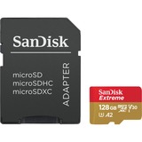 SanDisk Extreme 128 GB microSDXC, Speicherkarte UHS-I U3, Class 10, V30, A2