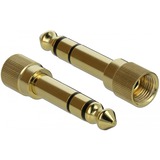 DeLOCK Klinkenverlängerungskabel 3,5mm 3Pin Stecker > Buchse schwarz, 5 Meter, mit 6,35mm Schraubadapter