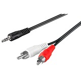 goobay Audiokabel 3,5mm > StereoCinch schwarz, 10 Meter