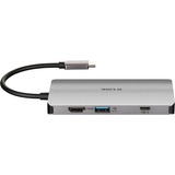 D-Link DUB-M810 8‑In‑1 USB‑C Hub, Dockingstation grau, HDMI, USB-C PD, RJ-45