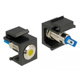 DeLOCK Keystone LED gelb 6 V flach, Keystone-Modul schwarz, für Keystone Halterungen mit 19,2x14,9 mm