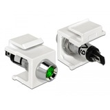 DeLOCK Keystone LED grün 6 V, Keystone-Modul weiß, für Keystone Halterungen mit 19,2x14,9 mm