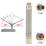 DeLOCK Schwanenhals-Antennenverlängerung N-Stecker > N-Buchse, Verlängerungskabel edelstahl, flexibel