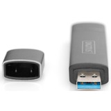 Digitus Dual Card Reader USB-C / USB 3.0, OTG, Kartenleser grau