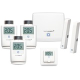 Homematic IP Smart Home Starterset Raumklima XL (HmIP-SK1, HmIP-eTRV, HmIP-WTH-2, HmIP-SWDO), Komplettpaket