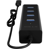 ICY BOX IB-HUB1409-C3, USB-Hub schwarz, USB-C