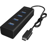 ICY BOX IB-HUB1409-C3, USB-Hub schwarz, USB-C