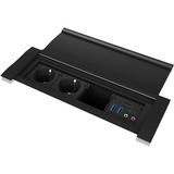 ICY BOX IB-TS401-4, Steckdosenleiste schwarz