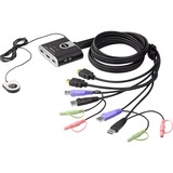 ATEN CS692, KVM-Switch schwarz/silber, 2-Port, HDMI