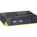 LevelOne KVM-0222, KVM-Switch schwarz/grün