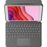 Logitech Combo Touch, Tastatur grau, DE-Layout, Scissor-Switch, für iPad 9./8. /7. Generation