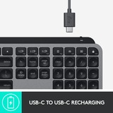 Logitech MX Keys für Mac, Tastatur dunkelgrau, DE-Layout