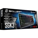 Sharkoon SKILLER MECH SGK3, Gaming-Tastatur schwarz, DE-Layout, Kailh Red
