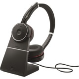 Jabra Evolve 75 UC Duo, Headset schwarz, inkl. Ladestation