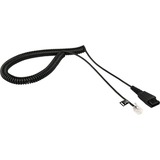 Jabra Kabel spiral QD auf RJ10, Adapter schwarz, 50 cm