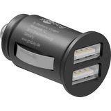 goobay Dual-USB Auto Ladegerät mit zwei USB-Ports schwarz, max. 24W/2,4,8A 12/24V