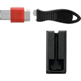 Kensington USB-Port-Schloss mit Schutzabdeckung, Sicherheit schwarz, quadratisch