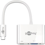 goobay USB-C Adapter VGA + PD weiß