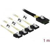 DeLOCK Adapterkabel Mini SAS SFF-8087 > 4x SATA 7Pin 1 Meter