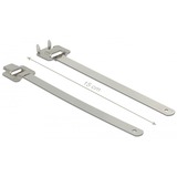 DeLOCK Edelstahl-Kabelbinder mit Faltverschluss L 150 x B 10 mm edelstahl, 20 Stück