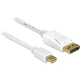 DeLOCK Kabel mini DisplayPort > DisplayPort weiß, 3 Meter