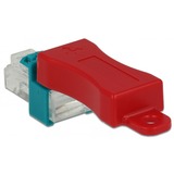 DeLOCK RJ45 Secure Clip mit Stecker, Halterung türkis, 6 Stück