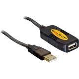 DeLOCK USB 2.0 Aktivverlängerungskabel, USB-A Stecker > USB-A Buchse schwarz, 10 Meter