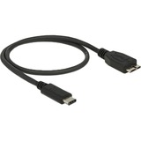 DeLOCK USB 3.2 Gen 2 Kabel, USB-C Stecker > Micro-USB Stecker schwarz, 0,5 Meter